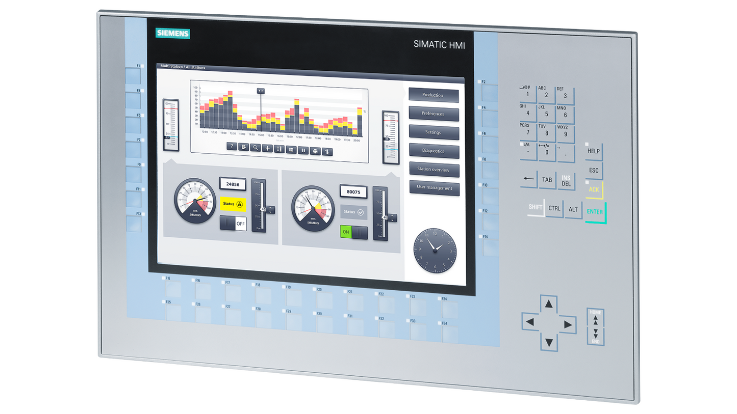 Siemens SIMATIC HMI KP1200 Comfort (6AV2124-1MC01-0AX0) – 12" Key Operation Panel with PROFINET and MPI/PROFIBUS