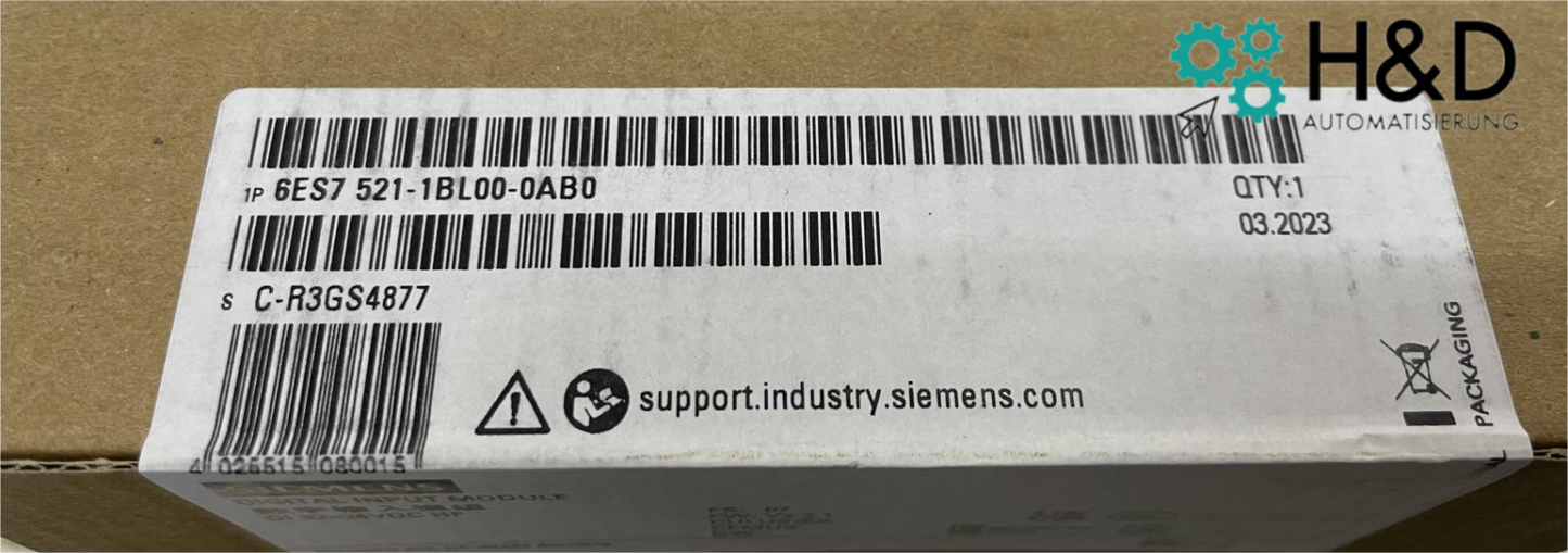 SIMATIC S7-1500 I/O-Modul 6ES7521-1BL00-0AB0 – Entrée numérique (32xDC 24V HF)