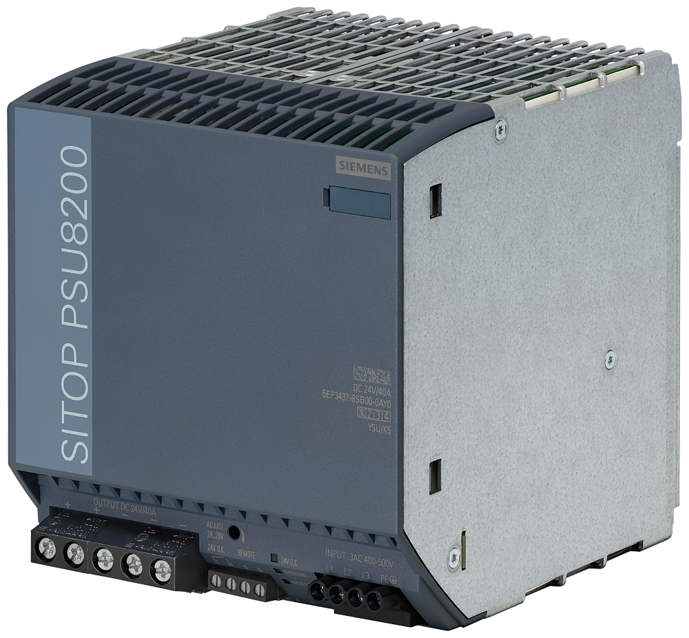 Siemens SITOP PSU8200 – 6EP3437-8SB00-0AY0, Fuente de alimentación trifásica, 24V DC, 40A, 960W, 400–500V AC