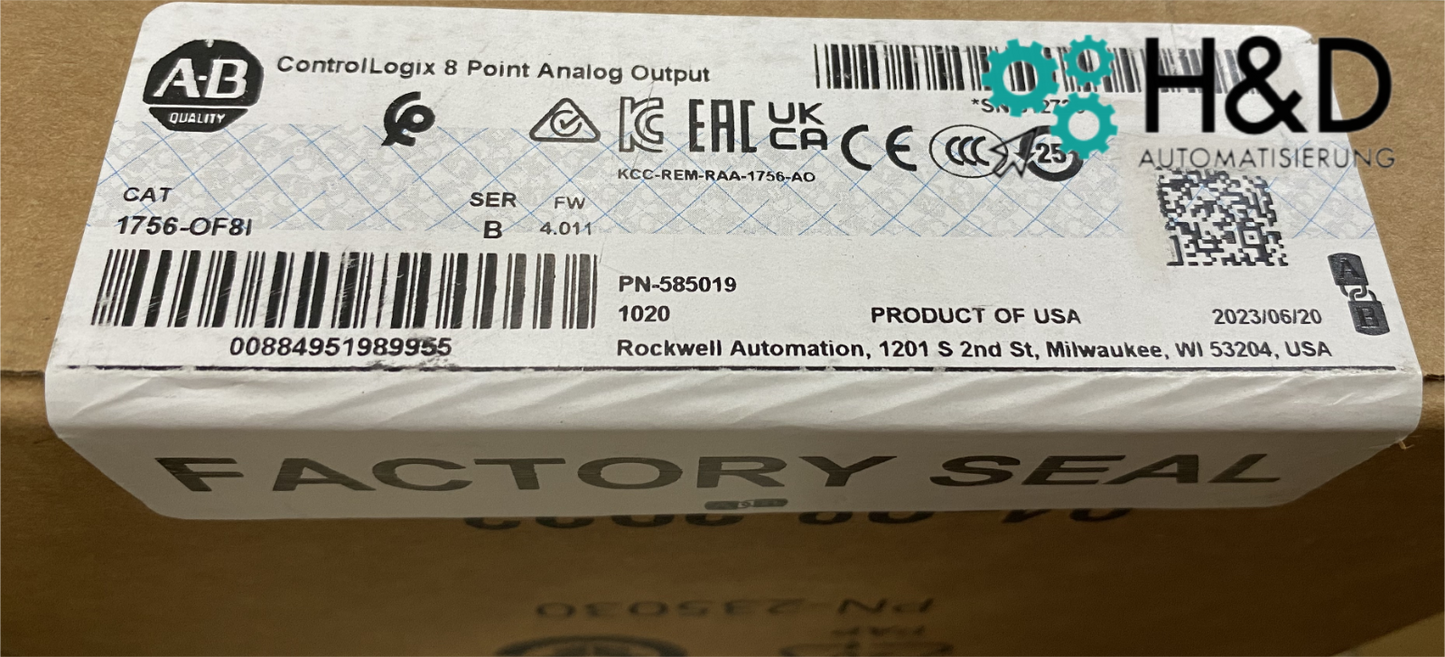 1756-OF8I Allen-Bradley ControlLogix 8 Point Analog Output 【New and Sealed】