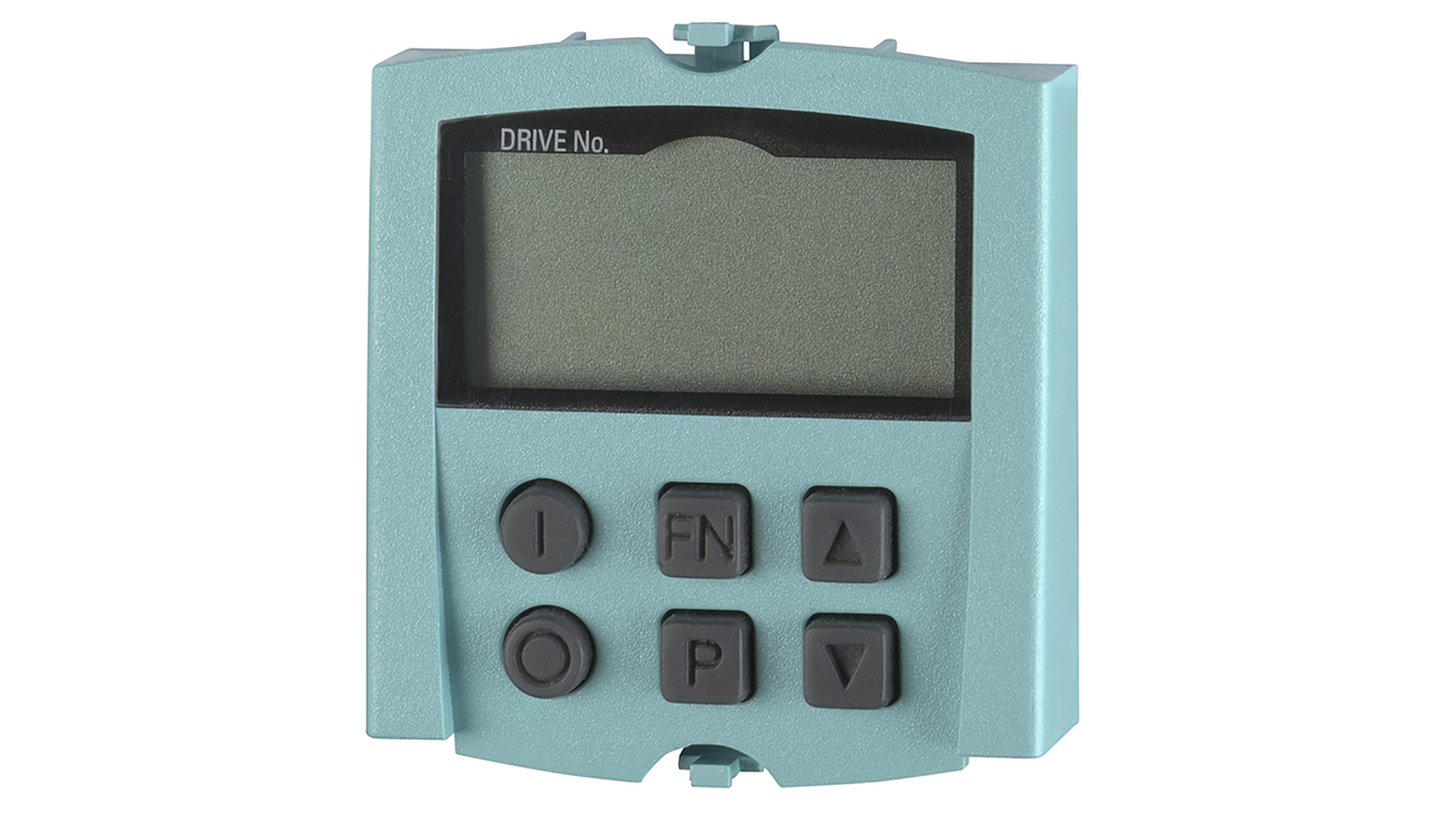 Siemens SINAMICS S120 Панель управления BOP 20 (6SL3055-0AA00-4BA0) – 2-строчный дисплей с 6 кнопками для параметрирования и диагностики