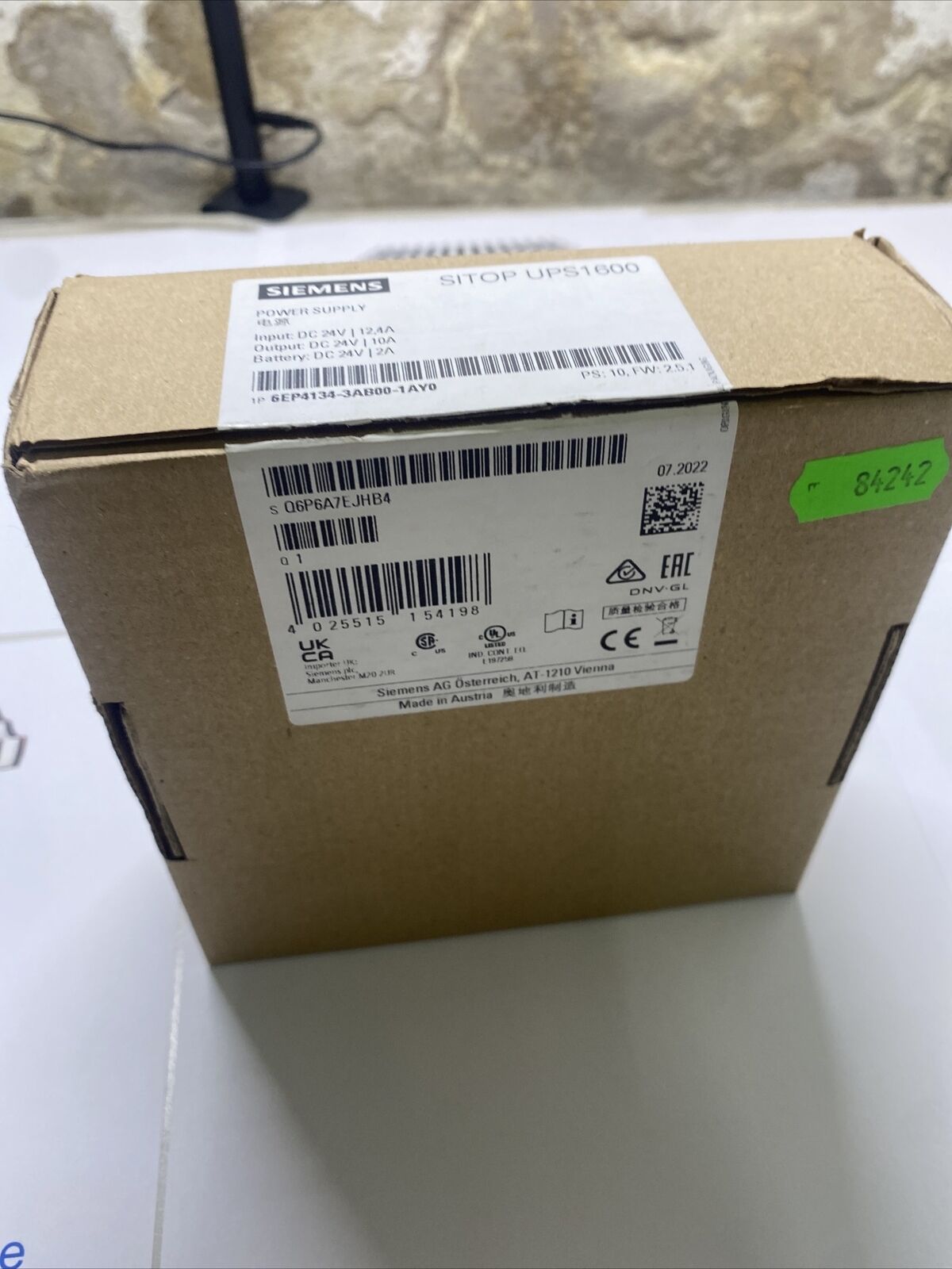 Siemens Sitop UPS1600 Alimentatore 6EP4134-3AB00-1AY0 / Nuovo OVP sigillato