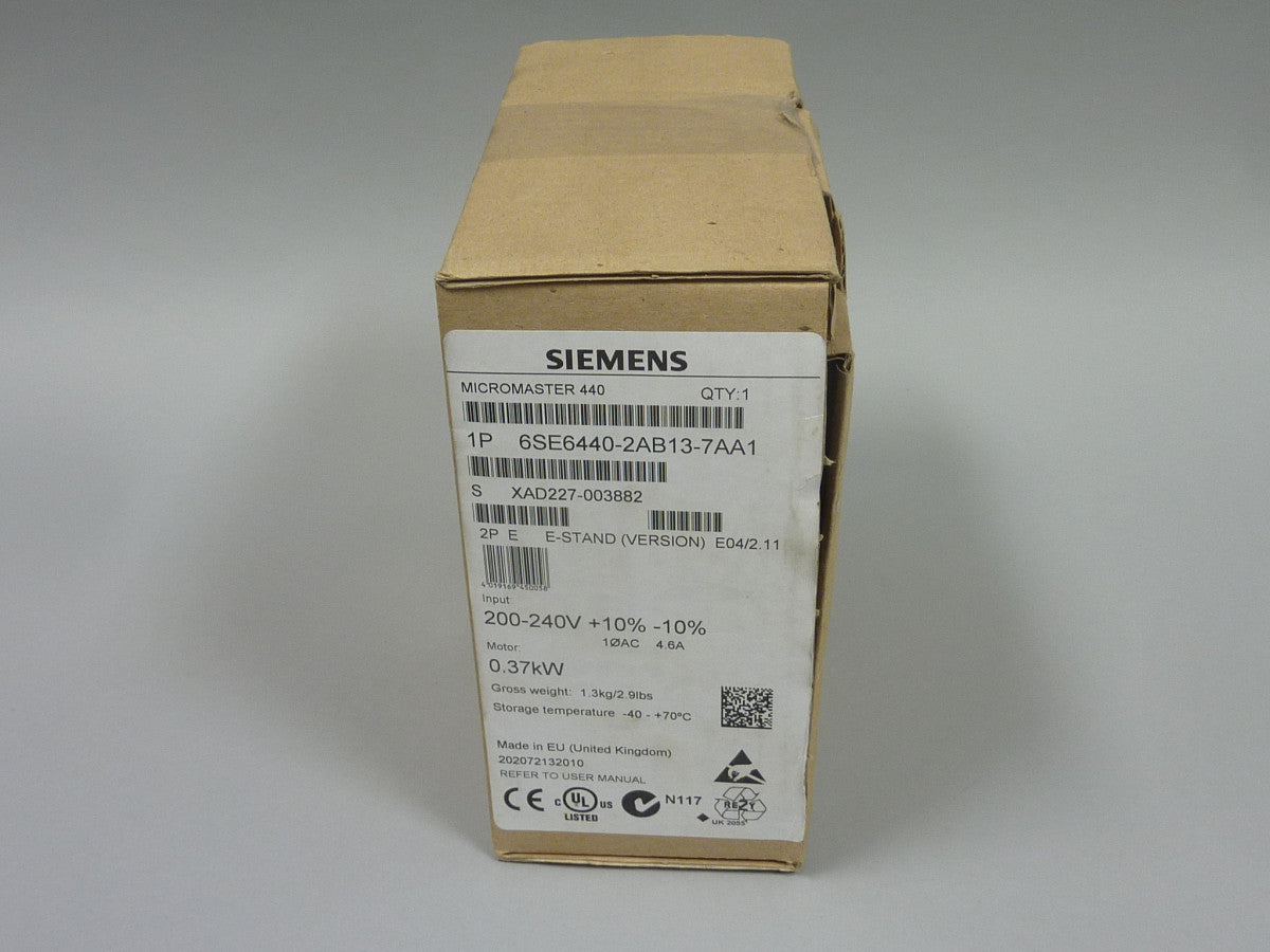 SIEMENS 6SE6440-2AB13-7AA1 en stock