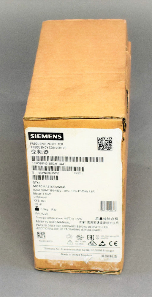 SIEMENS 6SE6440-2UD21-1AA1 en stock