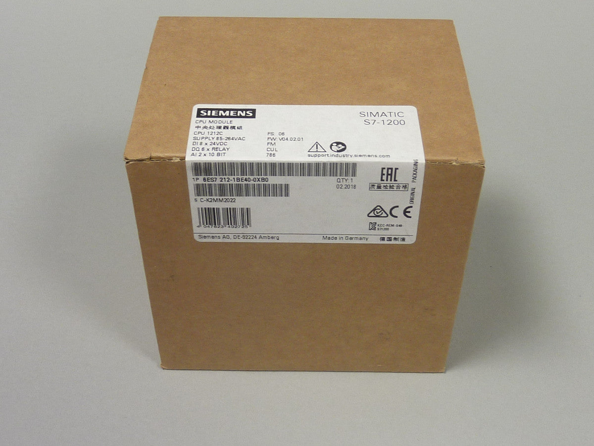 SIEMENS 6ES7212-1BE40-0XB0 in stock