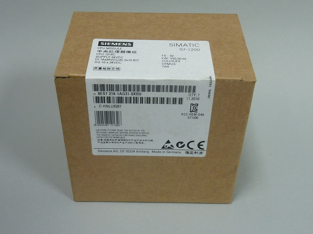 SIEMENS 6ES7214-1AG31-0XB0 auf Lager