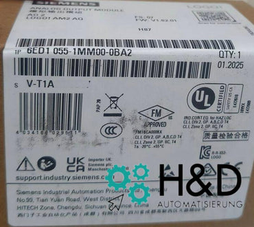 Siemens LOGO! 8 AM2 AQ (6ED1055-1MM00-0BA2) – 2 sorties analogiques (0–10 V / 0/4–20 mA), 24 V CC