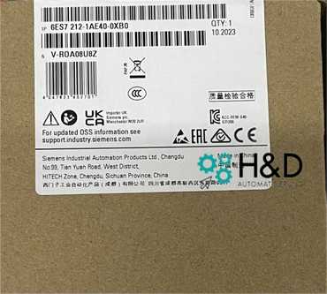 Siemens SIMATIC S7-1200 CPU 1212C 6ES7212-1AE40-0XB0 | CPU compacte avec 8 entrées numériques, 6 sorties numériques, 2 entrées analogiques