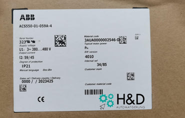 ABB ACS550-01-059A-4 Variateur de fréquence 30 kW 400V Neuf & scellé