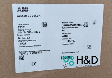 ABB ACS550-01-06A9-4 Frequenzumrichter 3 kW 400V IP21 Neu & versiegelt