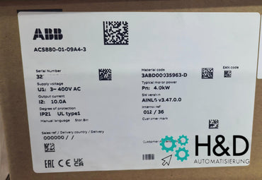 ABB ACS880-01-09A4-3 falownik 4kW 400V 10A nowy i zaplombowany