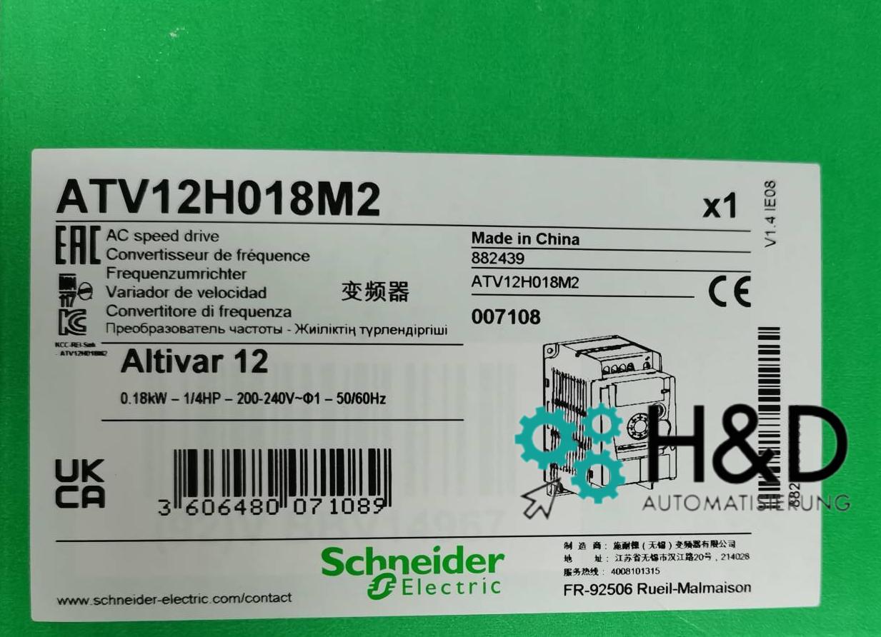 ATV12H018M2 Schneider Electric 1ф 200В 0,18кВт радиатор TB