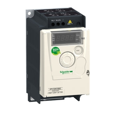 ATV12H037M2 Schneider Electric Frequency Inverter ATV12, 0.37kW, 0.55HP, 200-240V, 1-ph., with Heat Sink