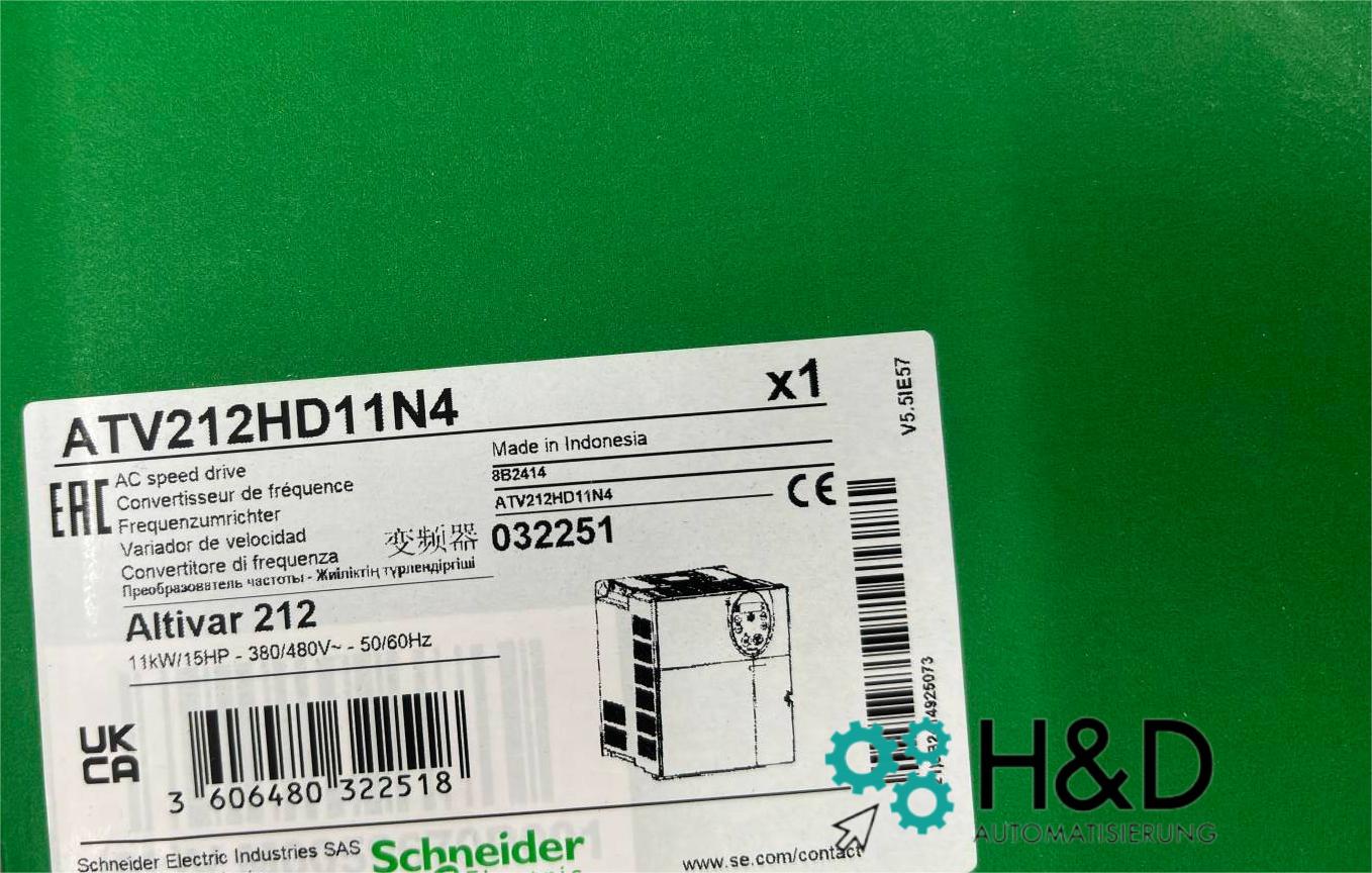 ATV212HD11N4 Schneider Electric Variador de frecuencia ATV212, 11kW, 480V, 3-fases, EMC, IP21