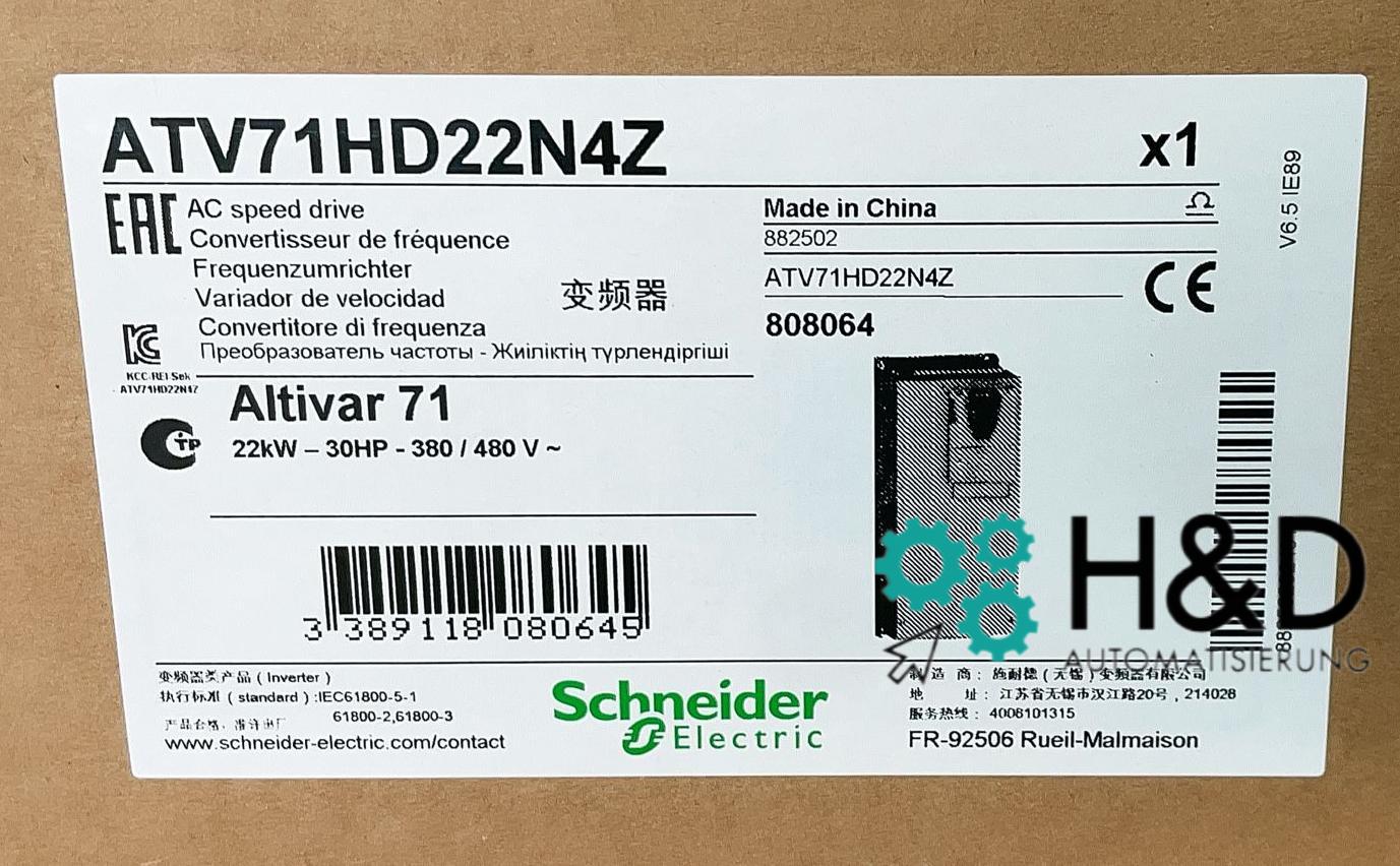 ATV71HD22N4Z Schneider Electric Inverter ATV71 22kW