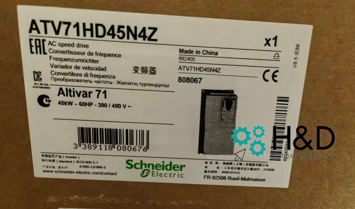 ATV71HD45N4Z Schneider Electric ATV71, 45kW New and Sealed