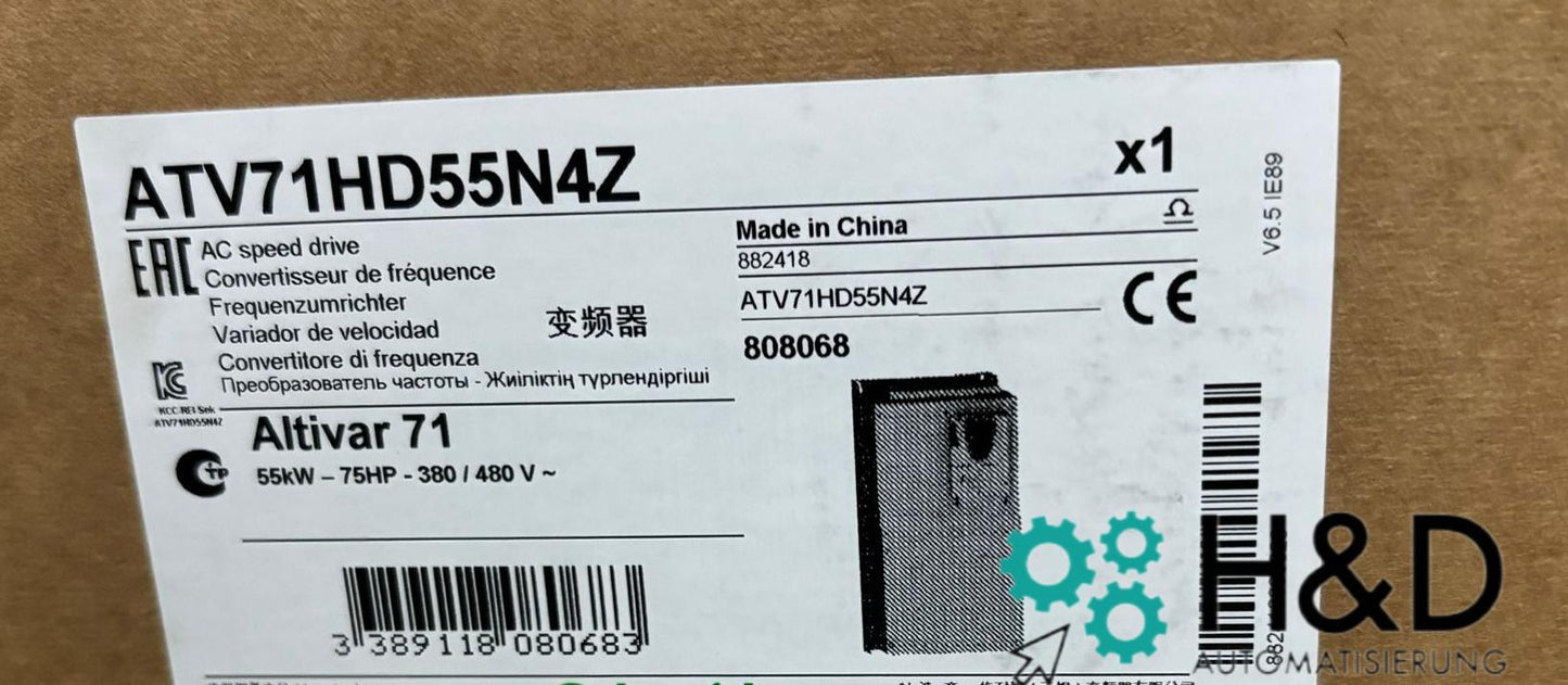 ATV71HD55N4Z Schneider Electric frequency converter ATV71, 55kW 75HP, 480V, EMC filter