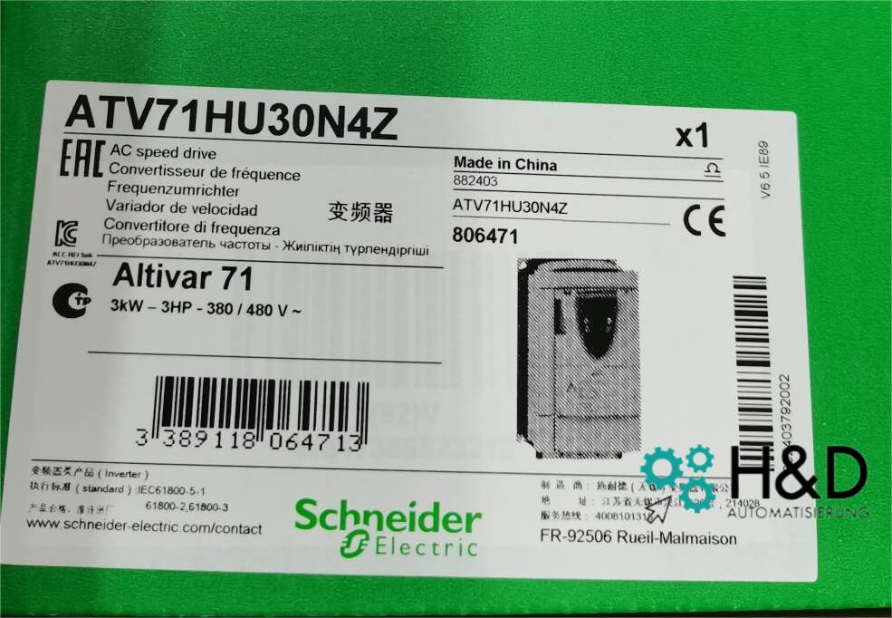 ATV71HU30N4 Schneider Electric Variateur de fréquence ATV71, 3kW, 480V