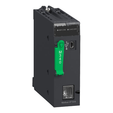 BMXP341000 Schneider Electric Modicon M340 Módulo CPU, máx. 512 digitales + 128 analógicas E/S, Modbus