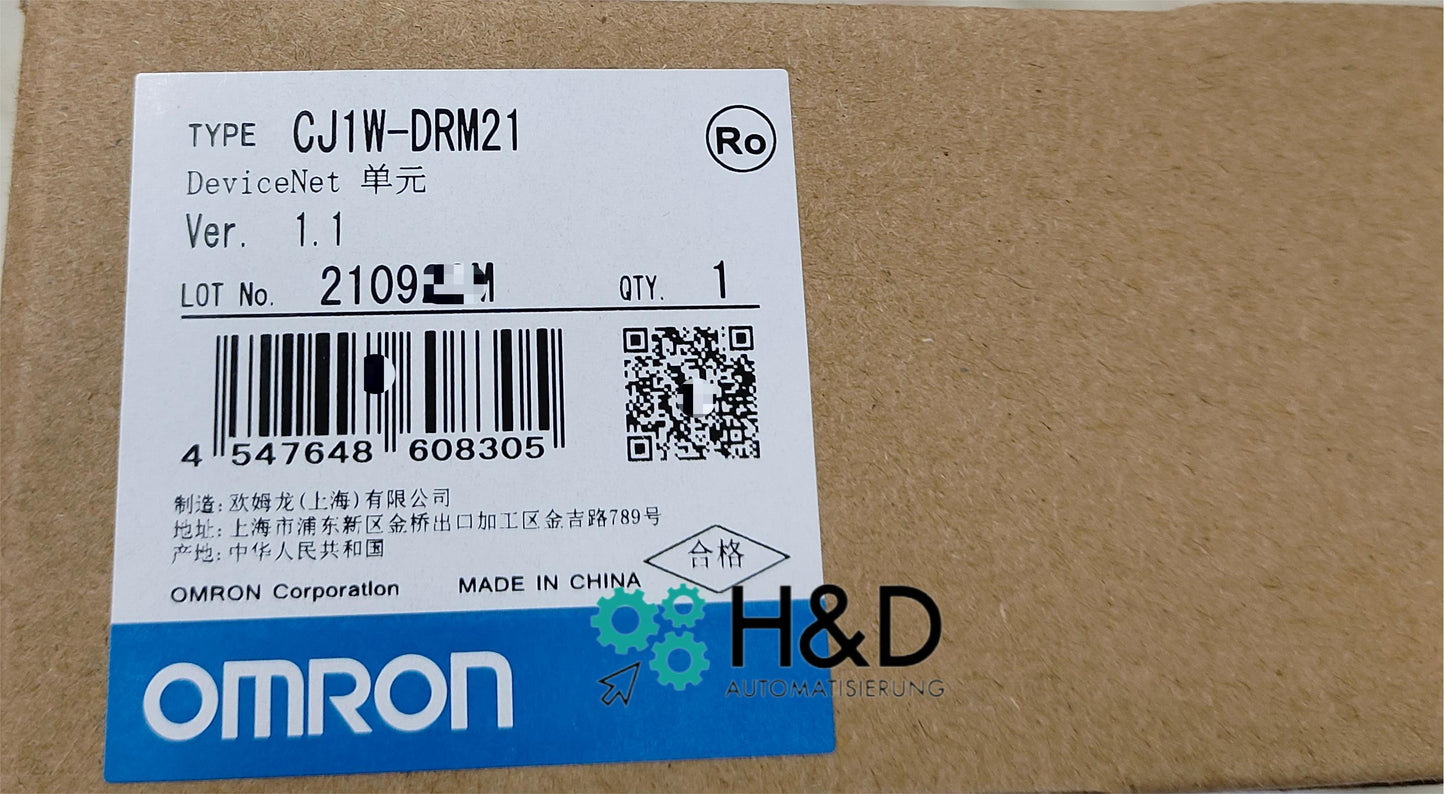 Omron CJ1W-DRM21 CPU Bus Module – Differential Remote I/O, CJ1 Series, new