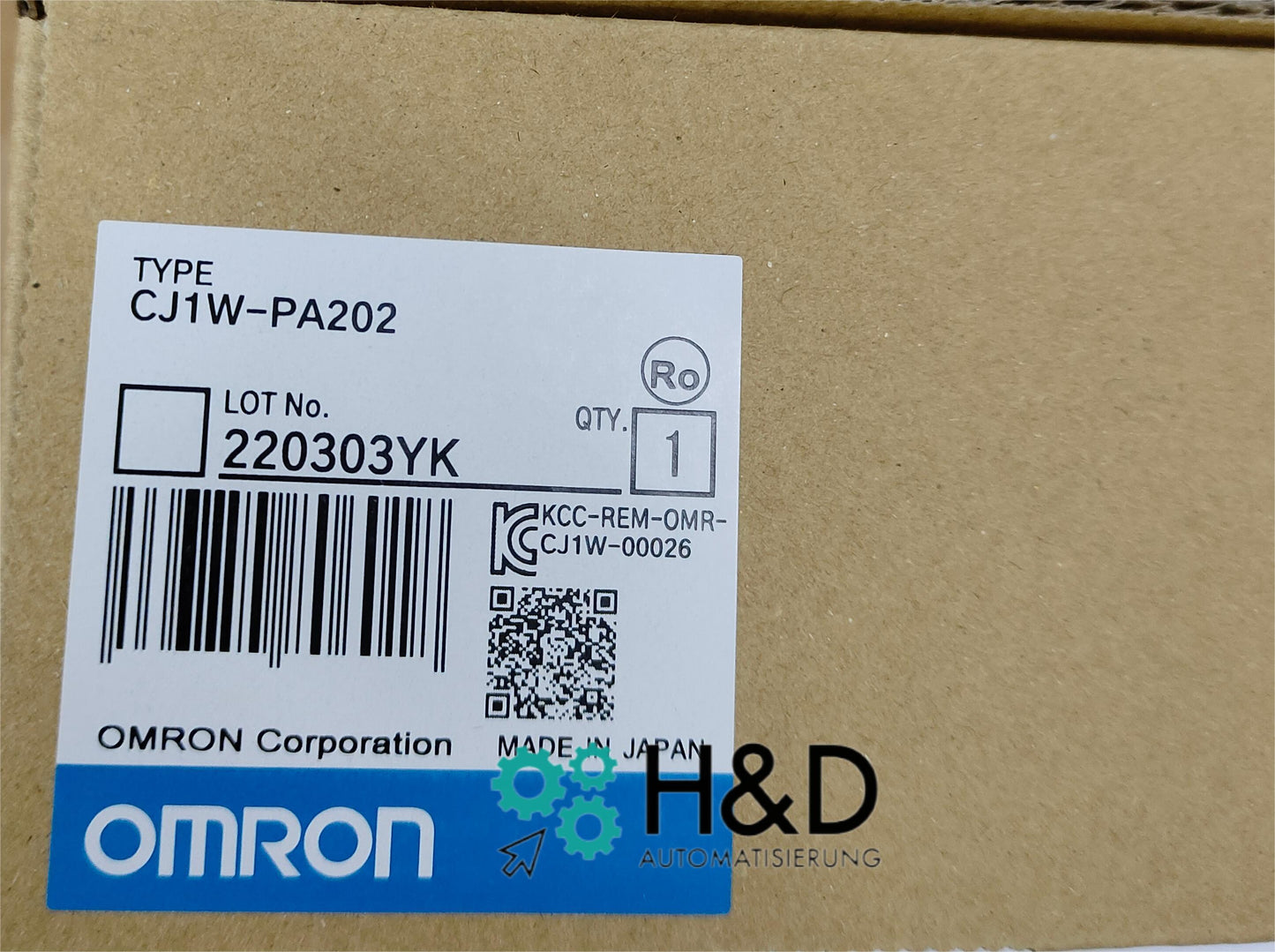 Omron CJ1W-PA202 Power Supply – 5 V/2.8 A & 24 V/0.4 A, 14 W, DIN Rail