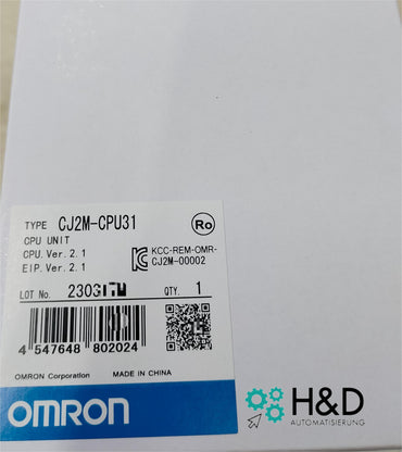 Omron CJ2M-CPU31 – CPU con EtherNet/IP integrato, 5 K passi programma