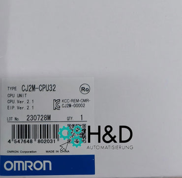 Omron CJ2M-CPU32 – CPU avec EtherNet/IP intégré, 10 K étapes de programme