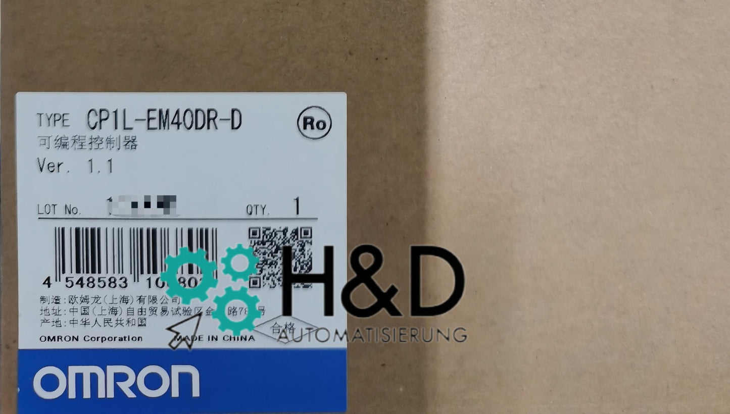Omron CP1L-EM40DR‑D расширительный модуль – 40 цифровых входов/выходов, 24 В DC, серия CP1L, новый