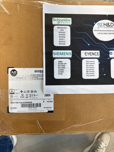 Allen-Bradley PowerFlex 755 | 20G11NC104JA0NNNNN | 104 A | 400 V | Servicio Normal