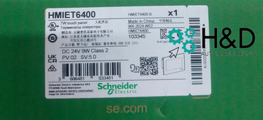 HMIET6400 7" widescreen touch panel, 16 million colors, 2x COM, 1x Ethernet, USB host/device, real-time clock (RTC), 24V DC