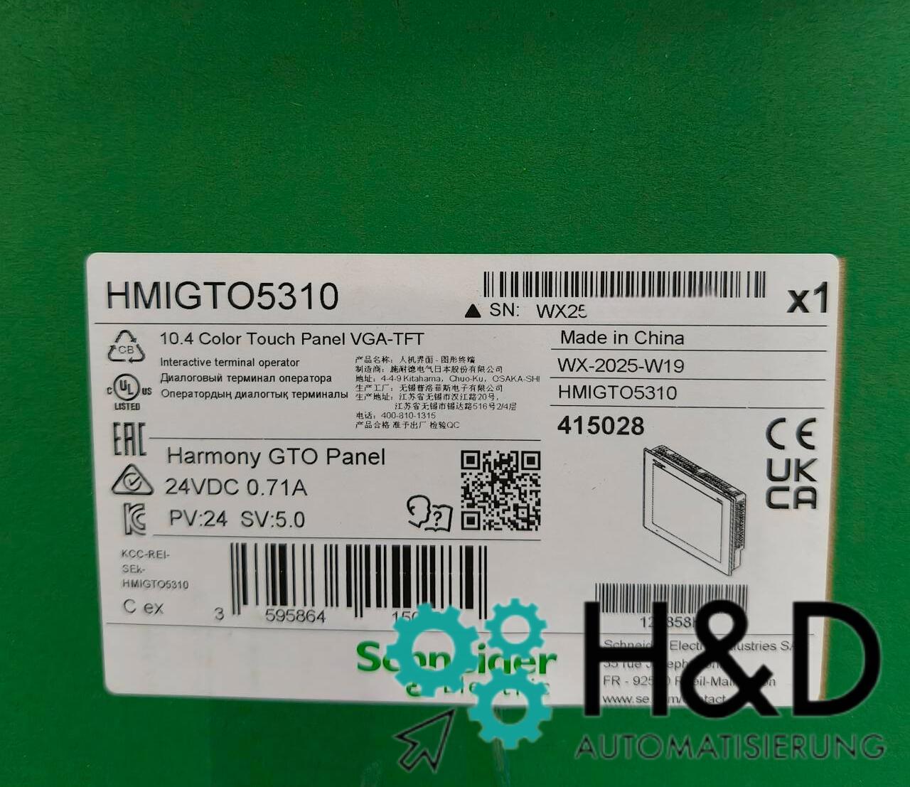 HMIGTO5310 Schneider Electric Advanced touchscreen panel 10.4inch