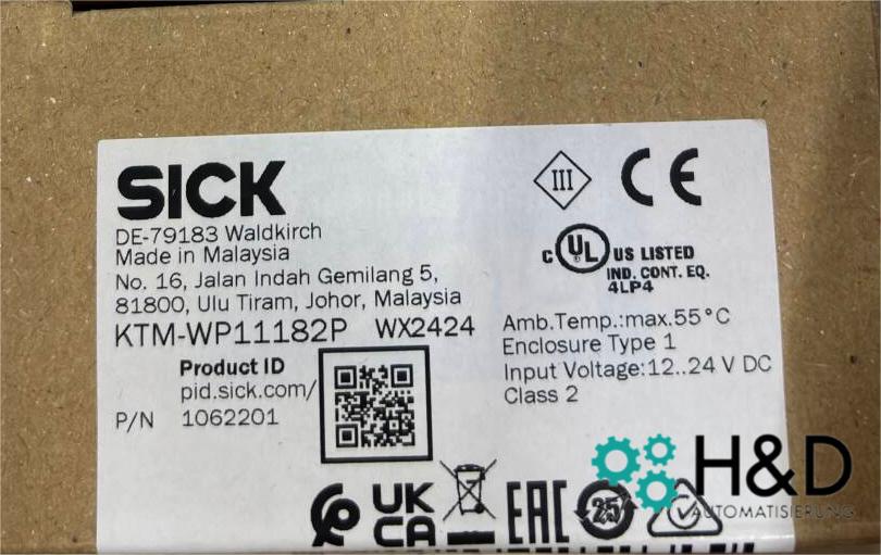 KTM-WP11182P Sensori di contrasto Sick 1062201 【Nuovo e sigillato】