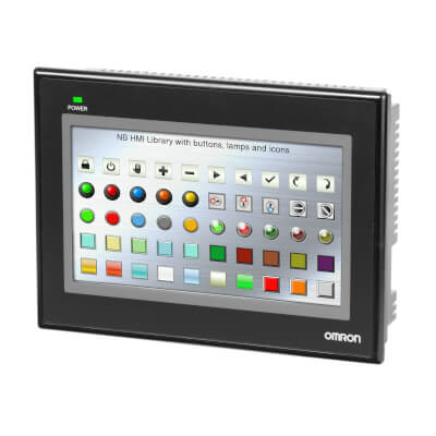 Omron NB7W-TW00B – HMI touchscreen a colori TFT da 7", 800 × 480 px, IP65