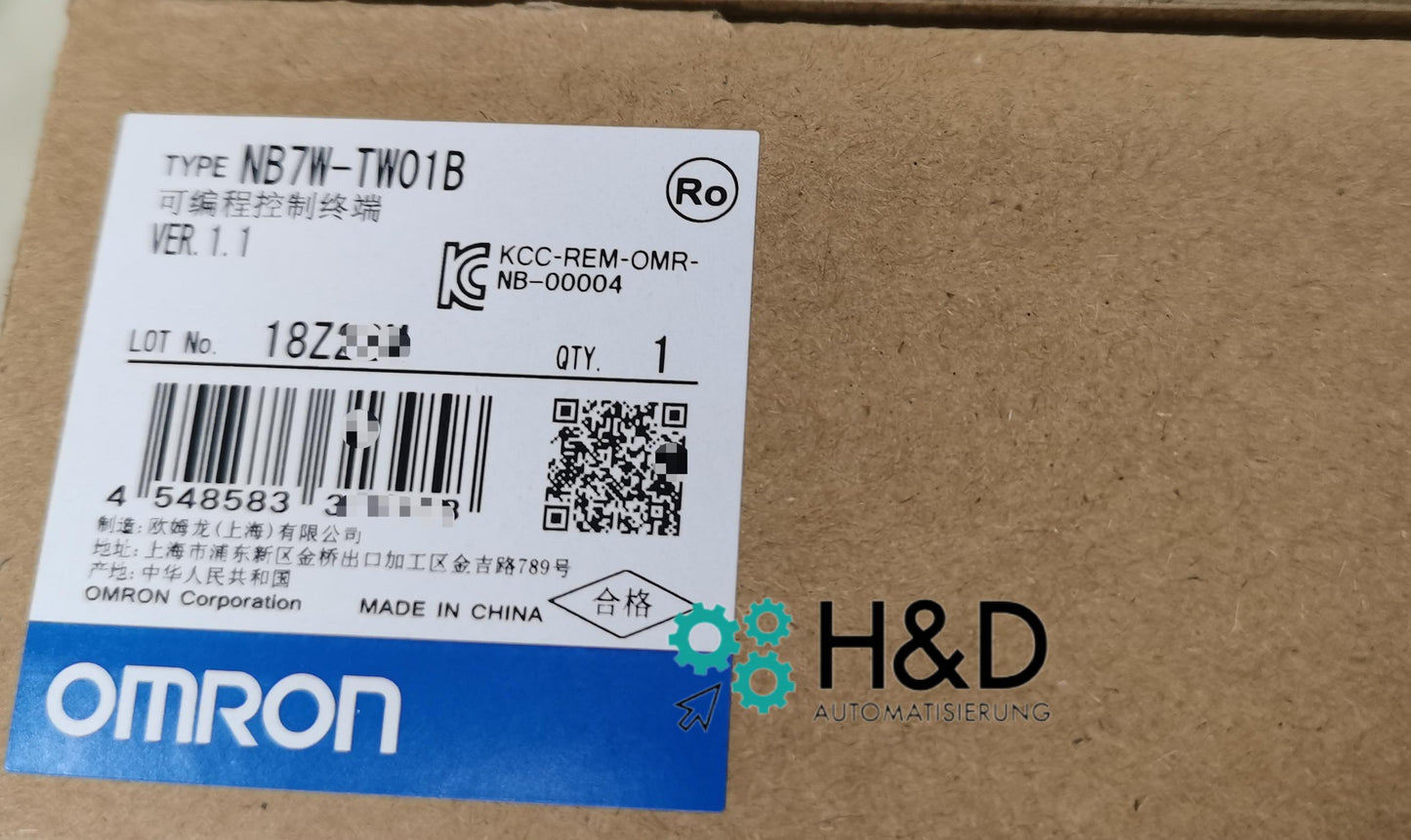 Omron NB7W-TW01B Touchscreen HMI 7" TFT, 800x480, Analog-Touch, versatile use