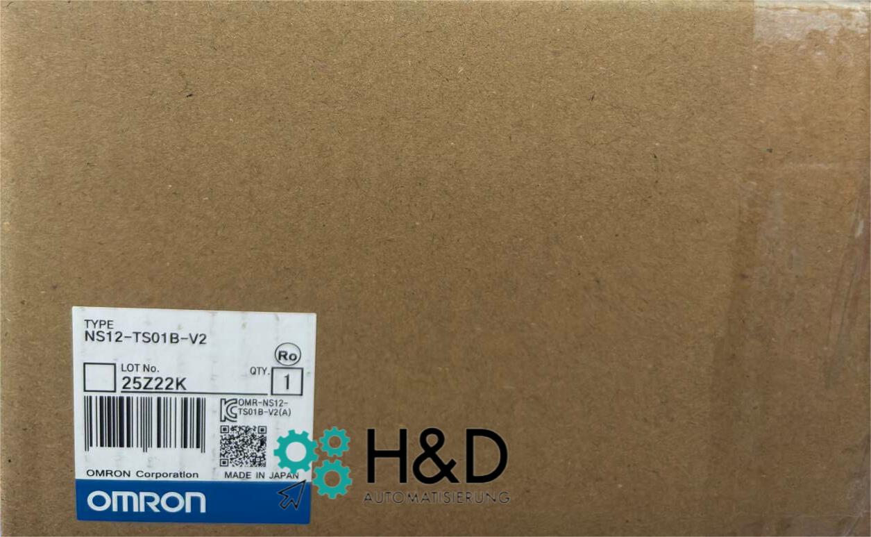 Omron NS12-TS01B-V2 HMI Touchscreen – 12" TFT Display, RS232/USB, NEW