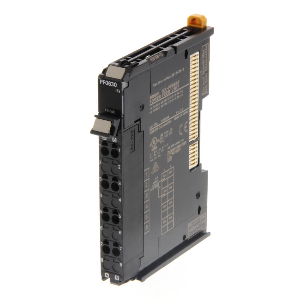 Omron NX-PF0630 I/O Power Connection Unit – 5–24 V DC Input, 4 A, NX Series
