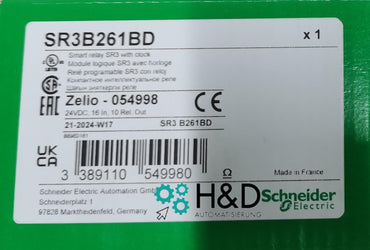 SR3B261BD Schneider Electric relè di controllo SPS, Zelio Logic, versione modulare, 26 I/O, 24 VDC, display, orologio, uscite relè