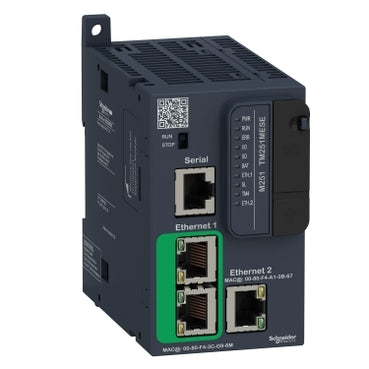 TM251MESE Schneider Electric PLC control, Modicon M251, 2x Ethernet, Modbus, 24 VDC