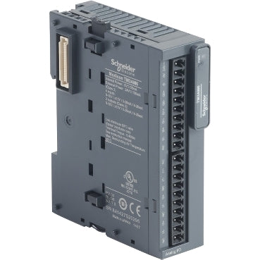 TM3AM6 Schneider Electric Modulo analogico ingresso/uscita, Modicon TM3, 4 ingressi / 2 uscite, tensione / corrente, risoluzione 12 bit, morsetti a vite