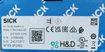 WTB9-3P2461 Sick Sensori fotoelettrici 1049049 Nuovo e sigillato