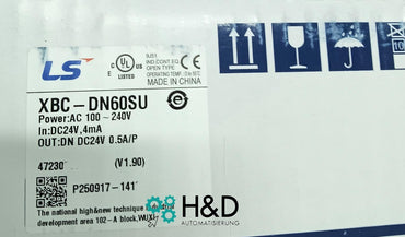 LS XBC-DN60SU SPS | 60 I/O, 32 wejścia DC, 28 wyjść tranzystorowych, 15K kroków, USB