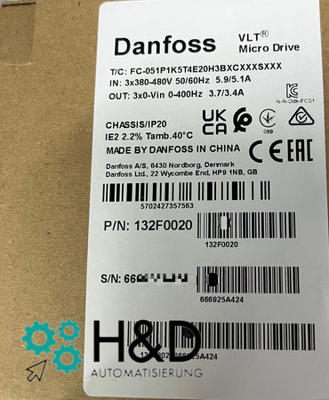 132F0020 Danfoss Frequency Changer