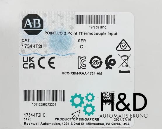 1734-IT2I  Allen-Bradley   POINT I/O  2 Punktowe Wejście Termoparowe