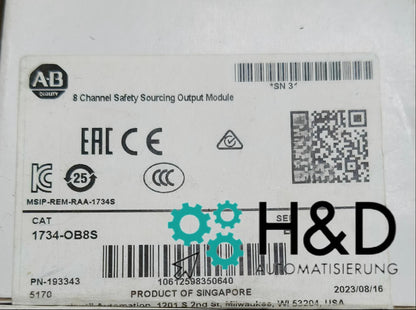 1734-OB8S  Allen-Bradley   Safety Sourcing Output Module   New and Sealed