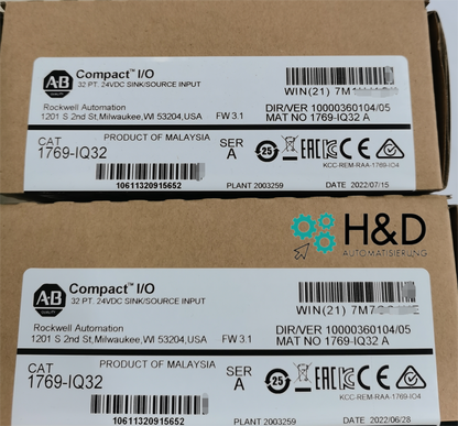 1769-IQ32  Allen-Bradley   CompactLogix  【New and Sealed】