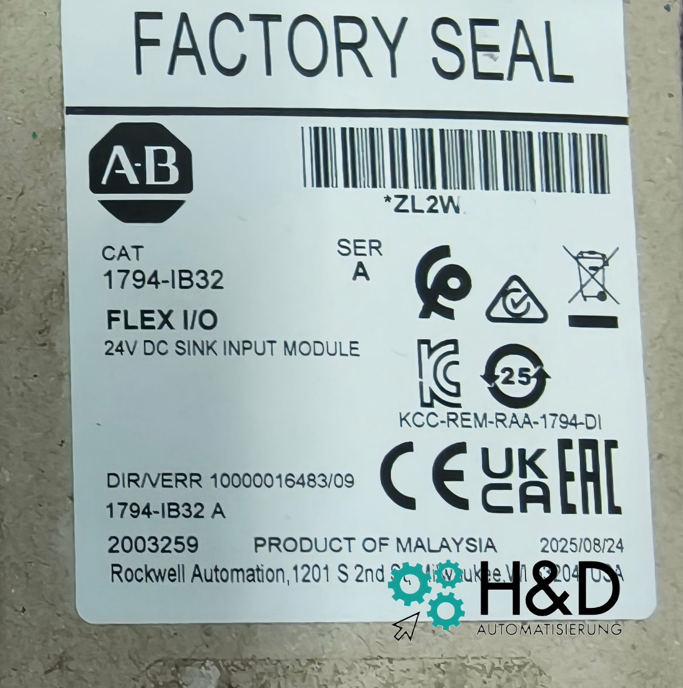 1794-IB32   Allen-Bradley  Modulo di ingresso digitale Flex 32 punti