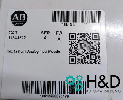 1794-IE12 Allen-Bradley Moduł wejścia analogowego Flex 12 punktów Nowy i zaplombowany