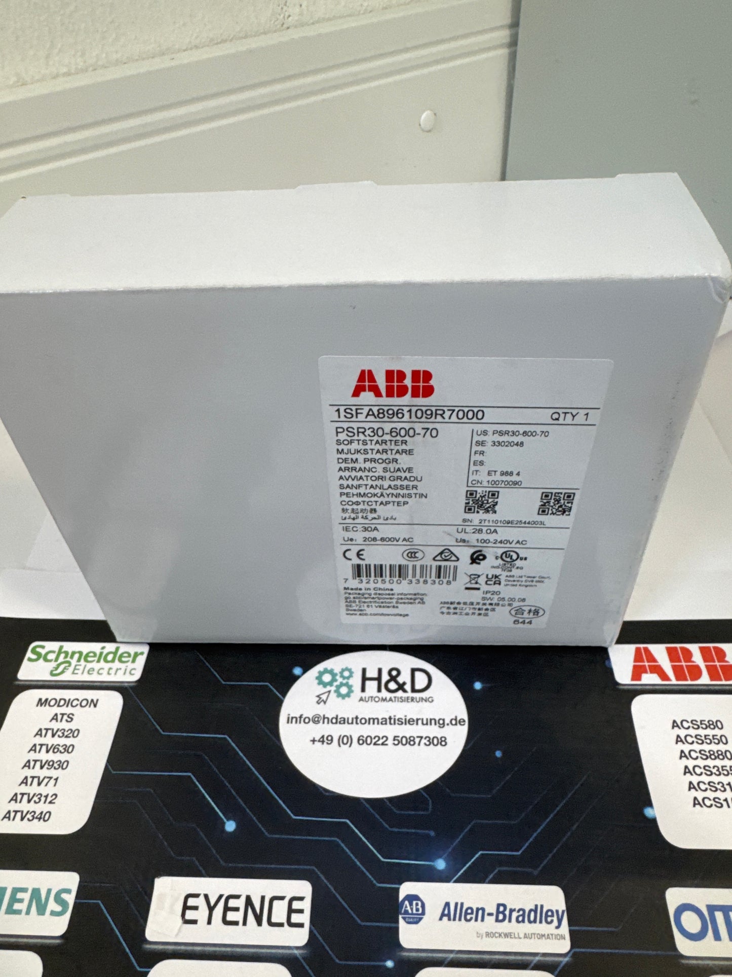 ABB PSR30-600-70 Softstarter 30A 208-600V AC 18,5kW Neu & versiegelt