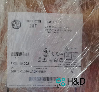 20F11NC3P5JA0NNNNN  Allen-Bradley  PowerFlex 753 Variador de CA