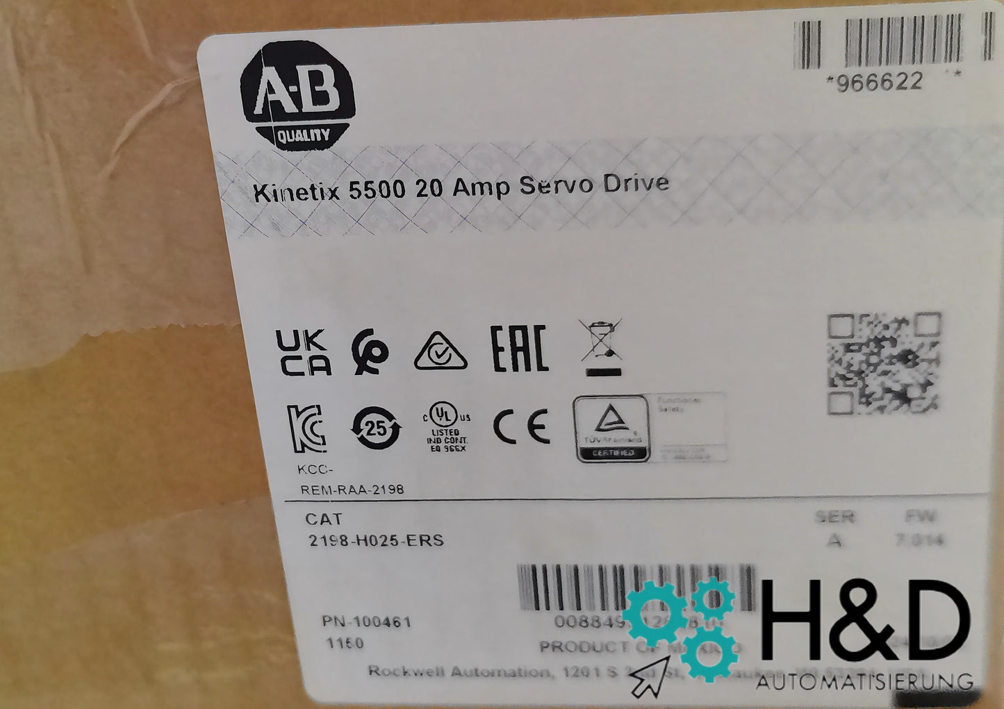 2198-H025-ERS  Allen-Bradley Kinetix 5500 20 Amp